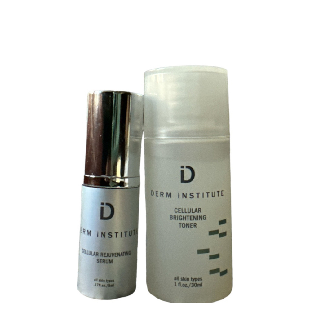 Derm Institute Skincare Mini Set Cellular Brightening Toner Rejuvenating Serum